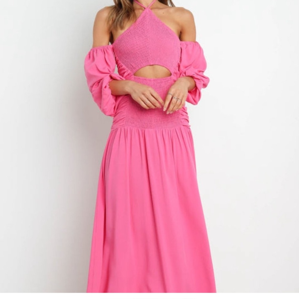 Petal‎ & Pup Pink Ceese Long Sleeve With Elasticized Shoulder/Cuffs Dress NWT 8